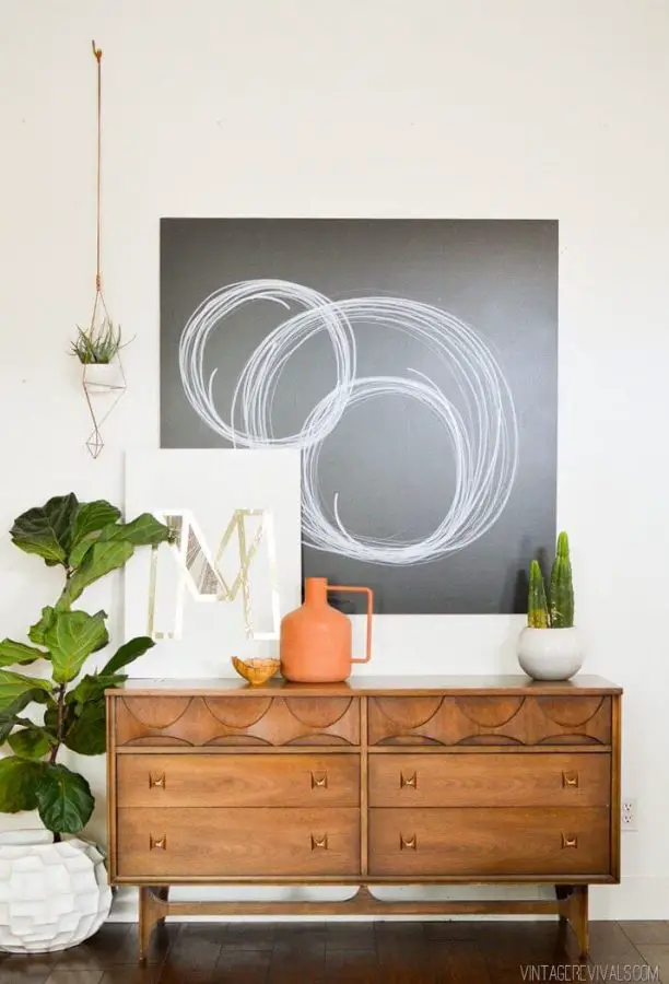 DIY wall art - blackboard and chalk