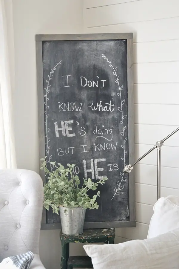 chalkboard wall decor