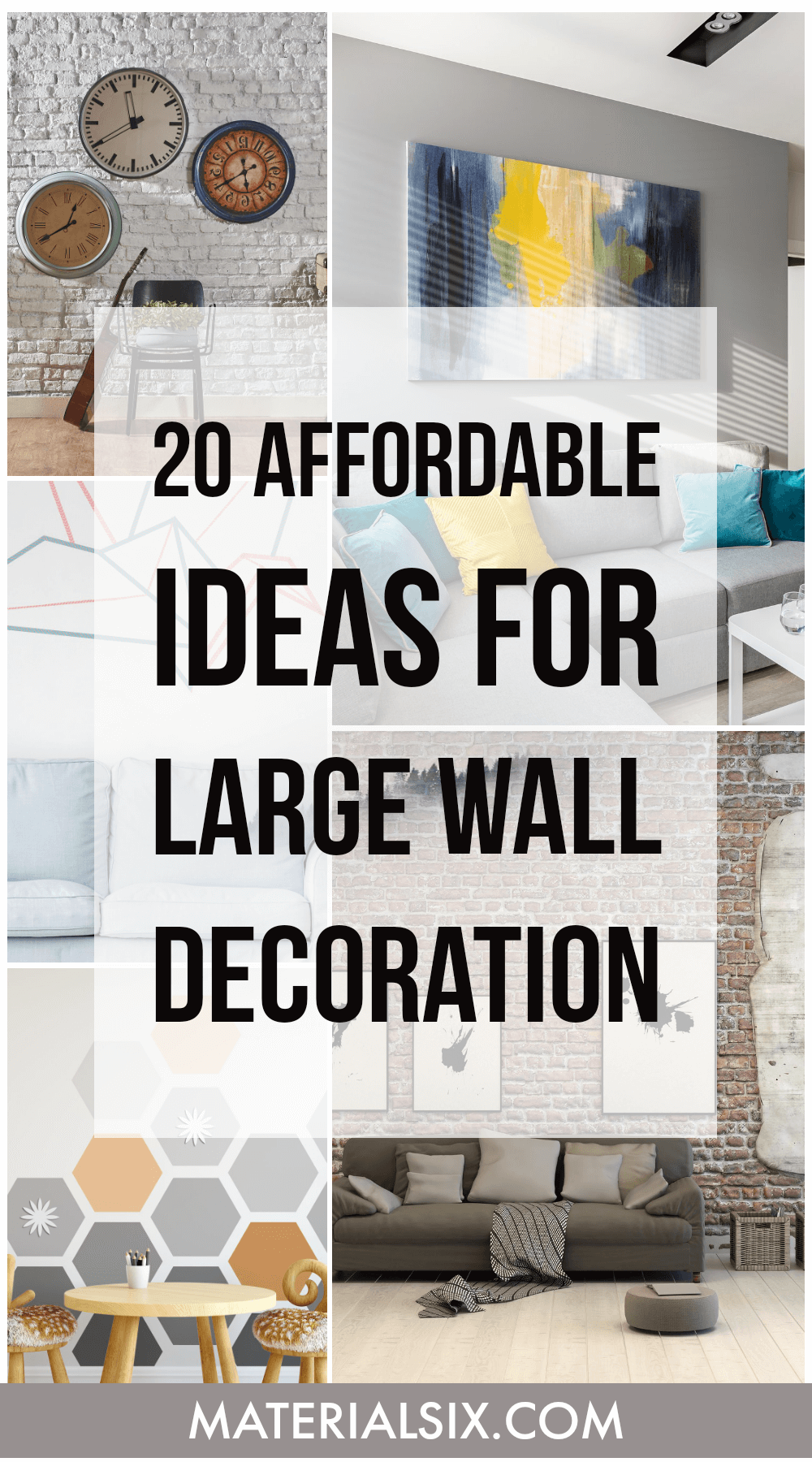 20 Affordable ideas for large wall decoration