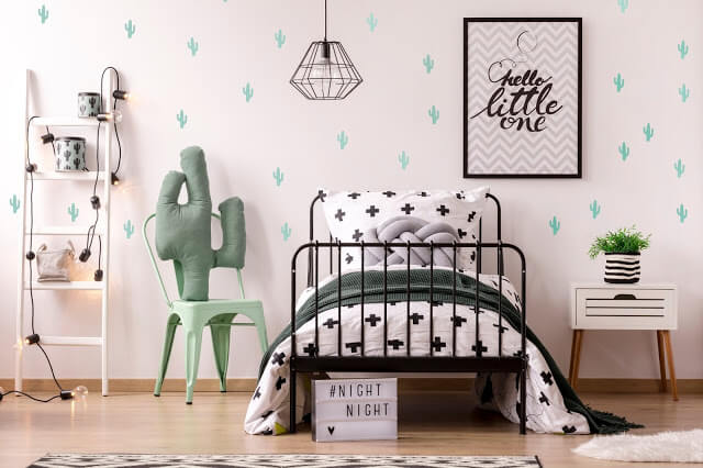 Lovely Cactus Themed Bedroom