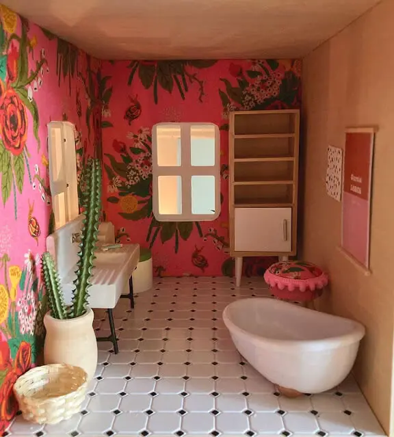 pink-floral-bathroom-wallpaper