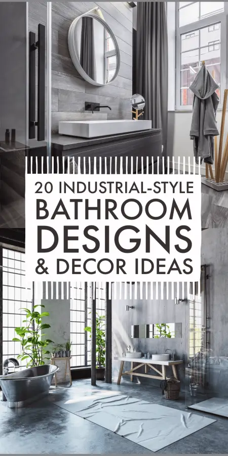 Industrial style bathroom designs and decor ideas