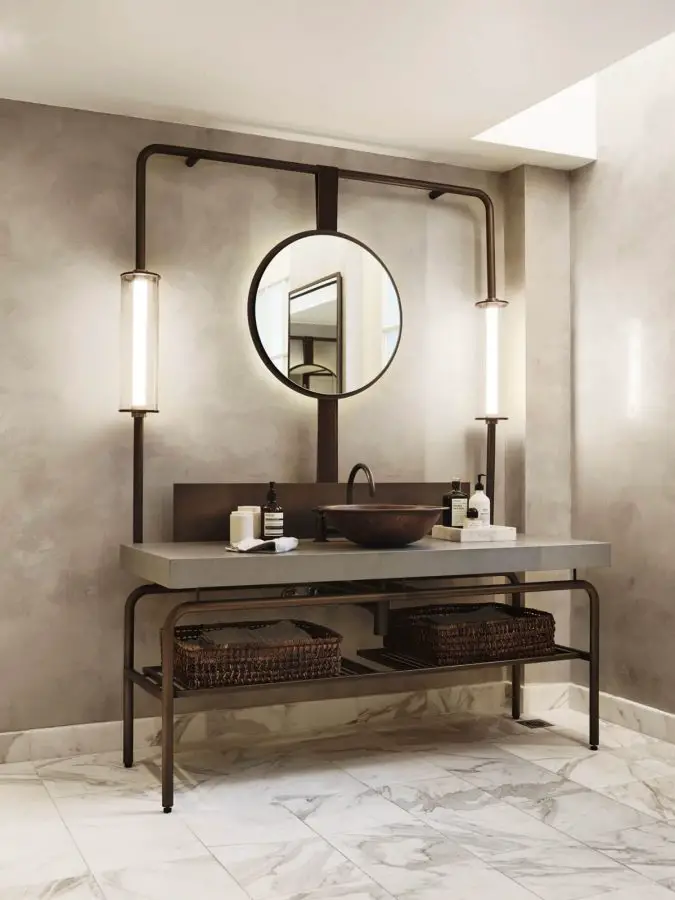 Sophisticated Vanity with Industrial Affairs