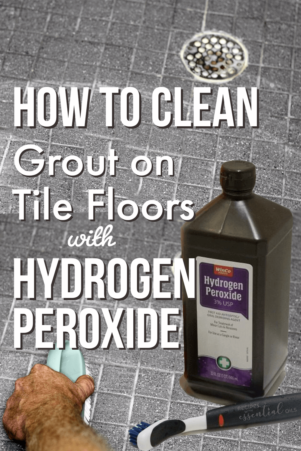 how to clean grout on tile floors with hydrogen peroxide