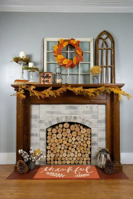 Mantel decor ideas with farmhouse style