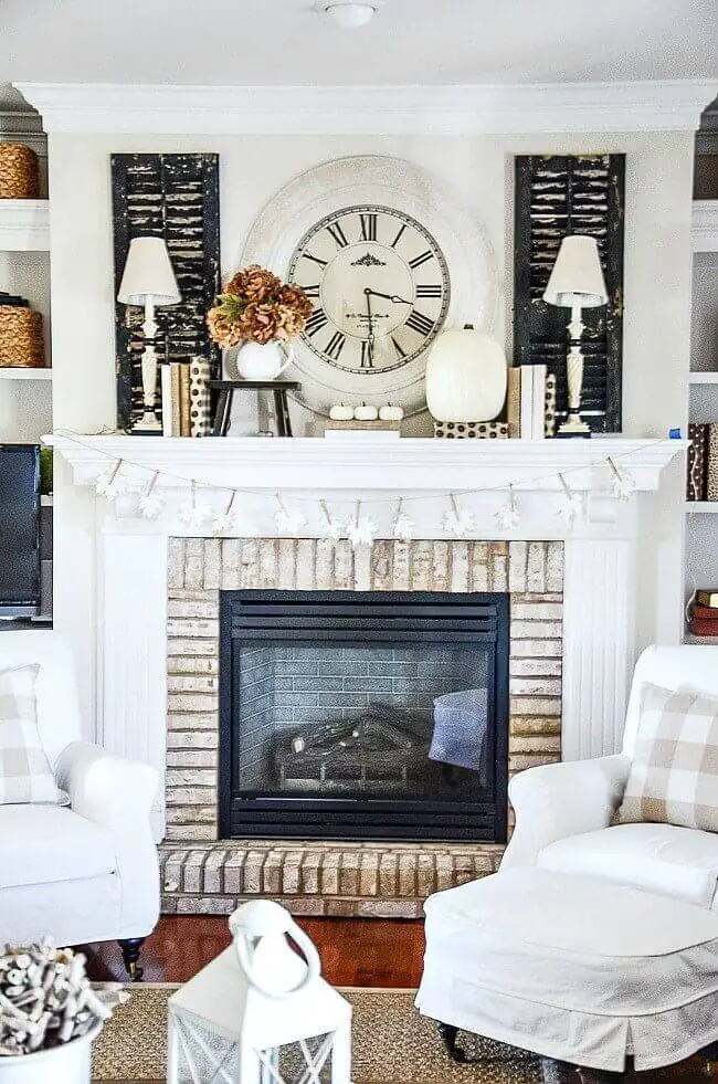 Black and White Farmhouse Mantel Decor Ideas