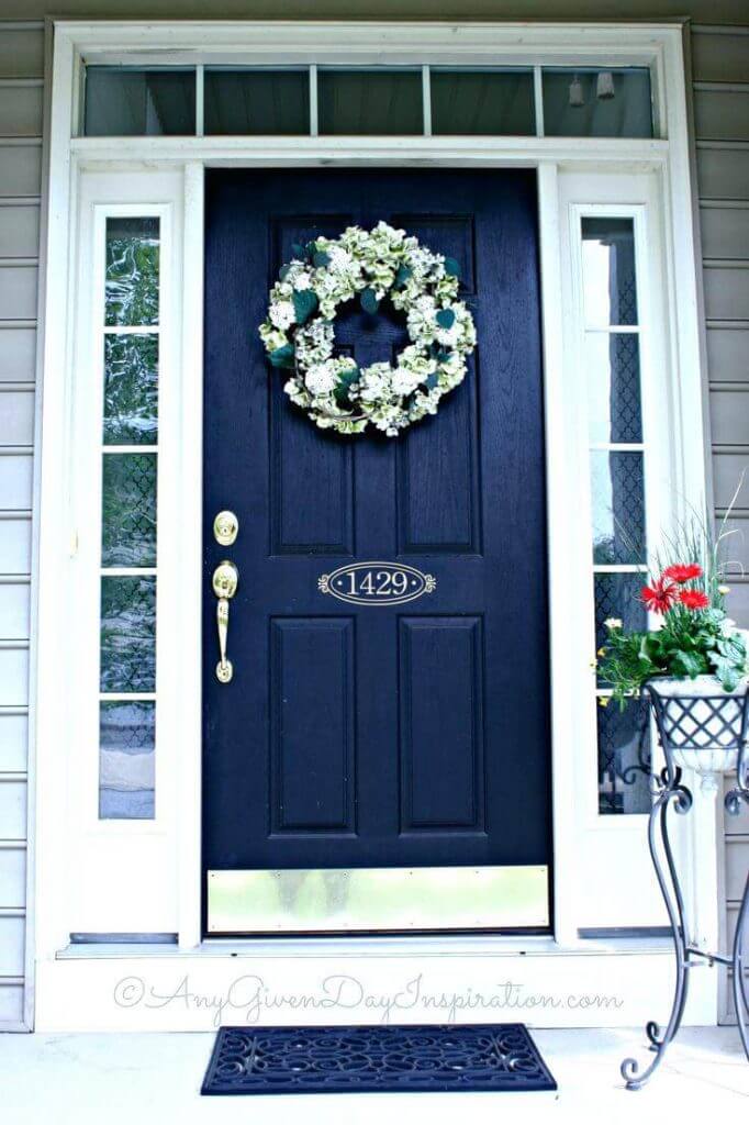 Going Bold with Navy - front door color ideas
