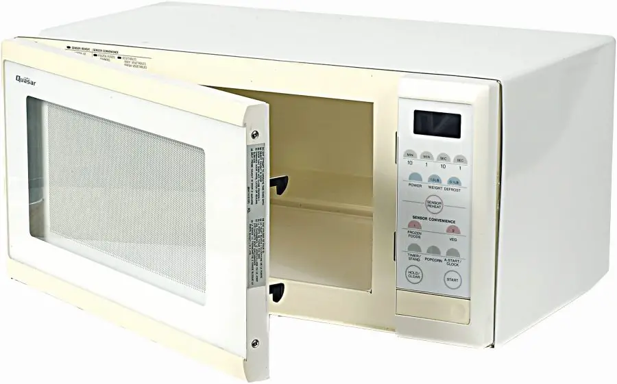 white microwave