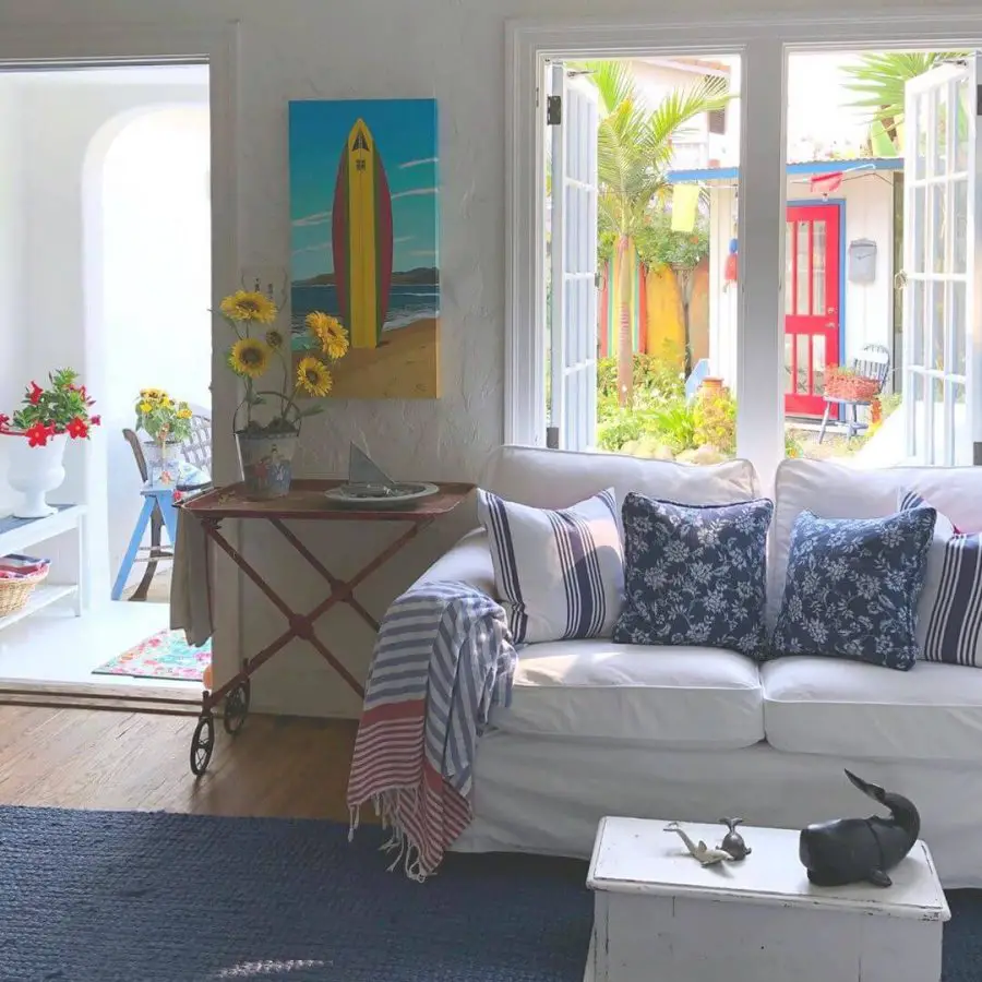 Beach-themed Living Room on a Budget