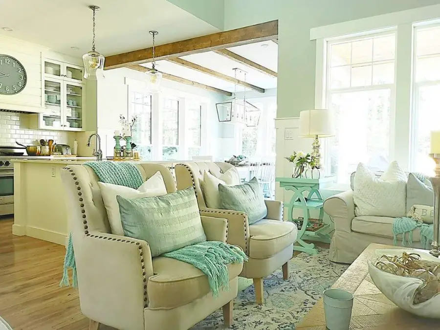 beach coastal living room decor idea