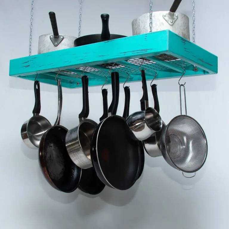 ceiling hanging rack for small kitchen