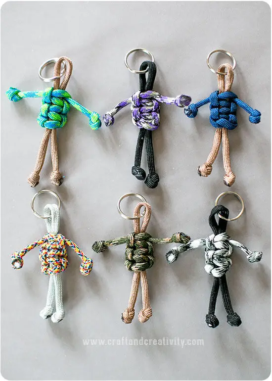 Paracord Buddy Keychains - diy keychain ideas