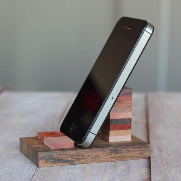 DIY Phone Stand from Scrap Wood