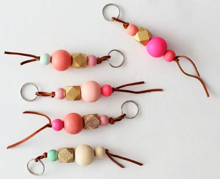 Wood Bead Keychains - Easy to make