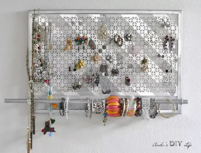 DIY jewelry organizer