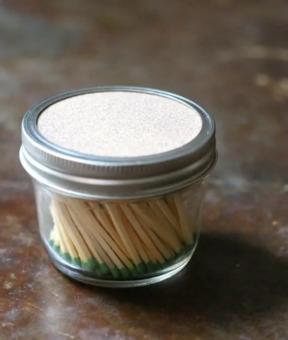 Mason Jar Match Holder