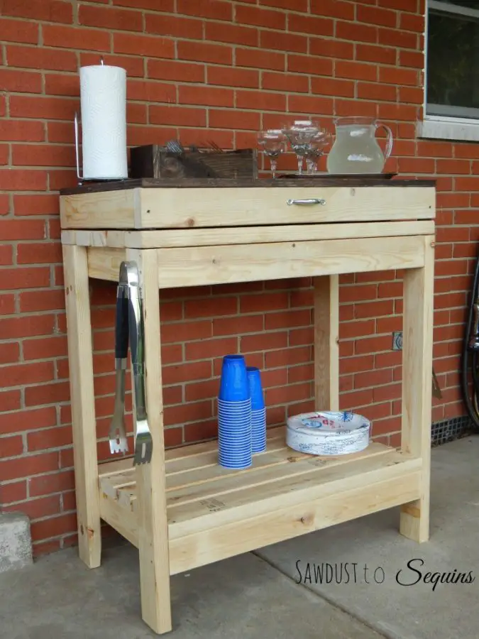 Party Cart - diy 2x4 wood projects