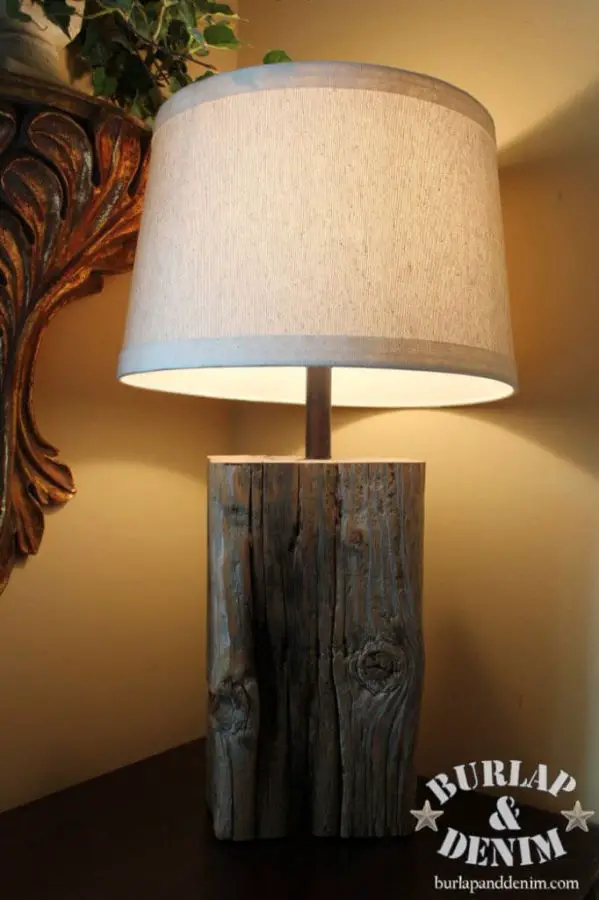 DIY Salvaged Wood Lamp