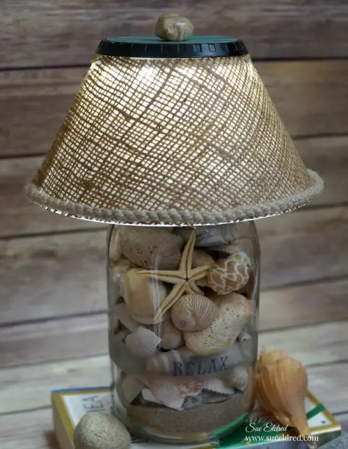 DIY Seashell Lamp - easy to make