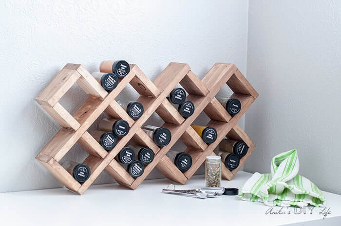 Scrap wood spice rack