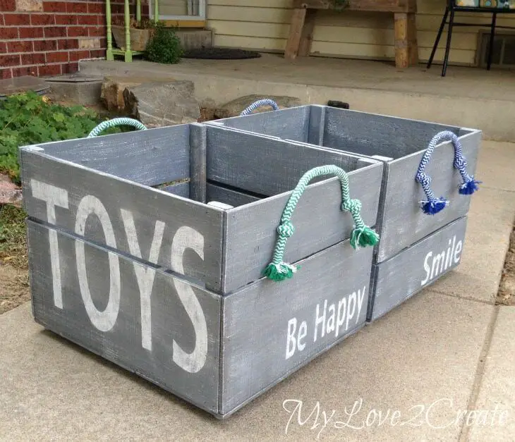 Scrap Wood Storage Crates