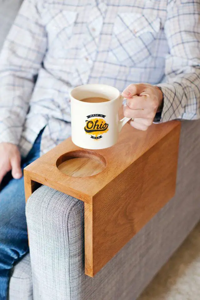 Wooden Sofa Sleeve with Cup Holder