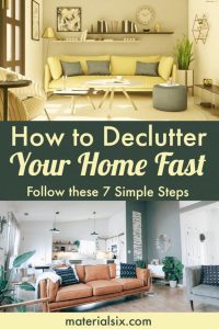how to de-clutter your home fast