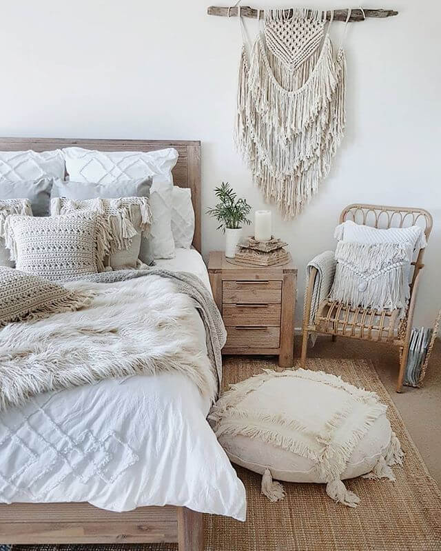 White Bohemian Bedroom