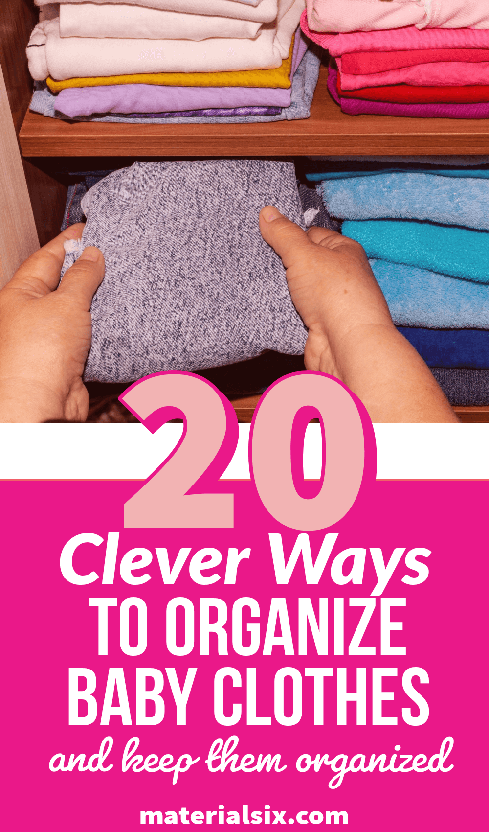 20 clever ways to organize baby clothes