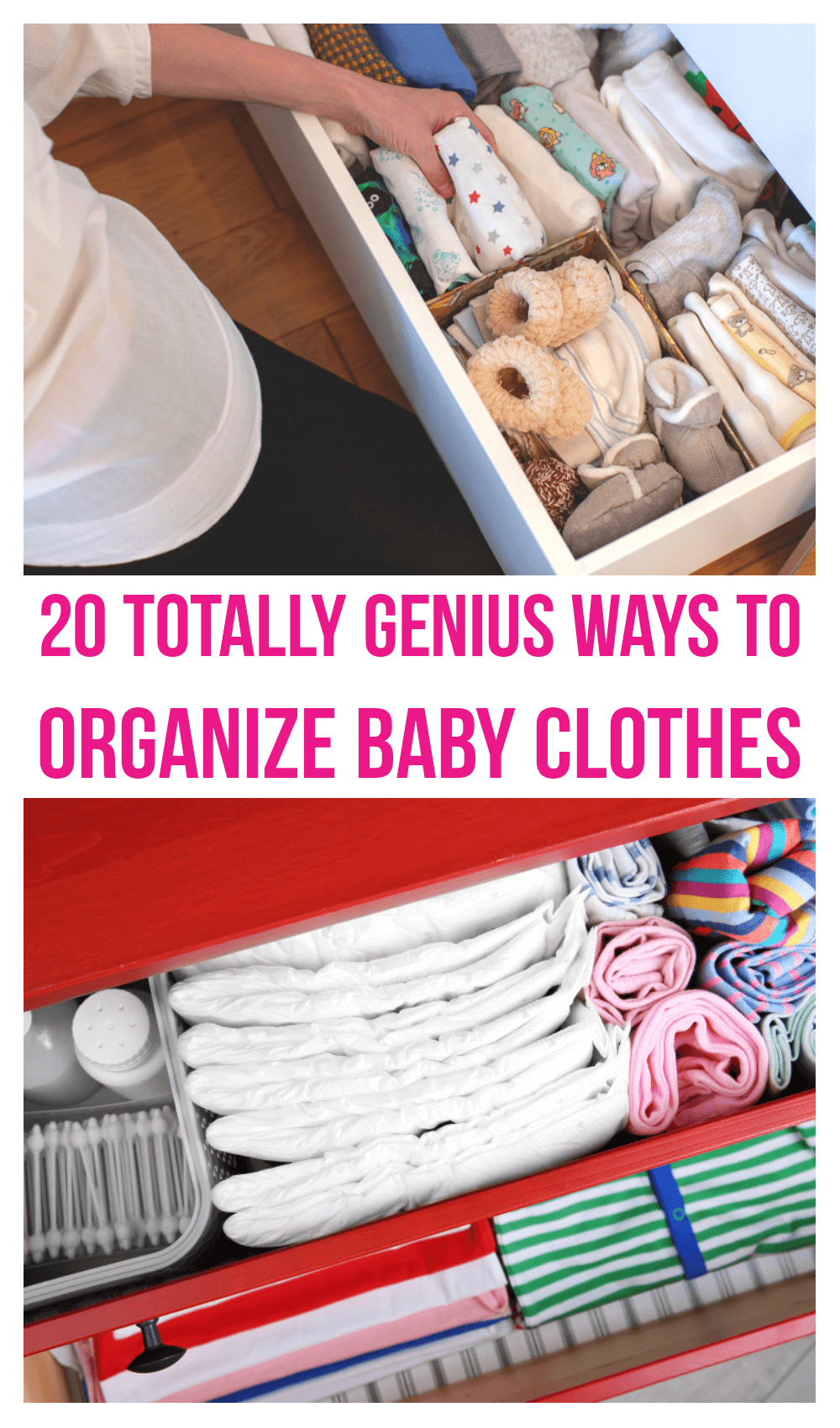 How to organize baby clothes
