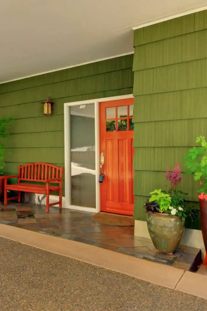 Cherry Red - Front Door Color for Green House