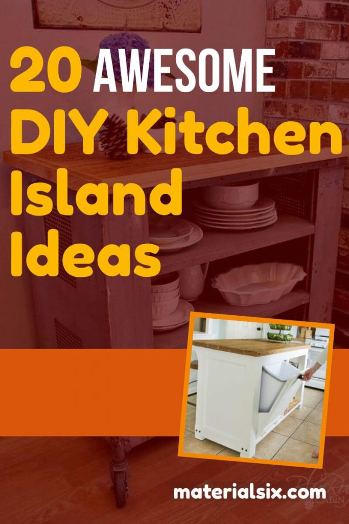 20 Awesome DIY Kitchen Island Ideas (Easy and Cheap) - MaterialSix