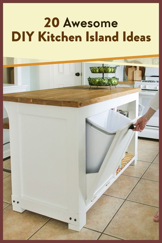 20 Awesome Diy Kitchen Island Ideas, Diy Kitchen Island From Cabinets