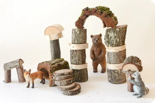 Waldorf-Inspired Nature Blocks - DIY wooden toys for kids