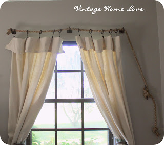 Rope Curtain Rod! AND DIY Curtains!