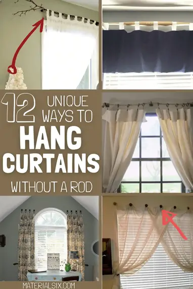 How To Hang Curtains Without A Rod 12, How To Hang Curtains Without Pole