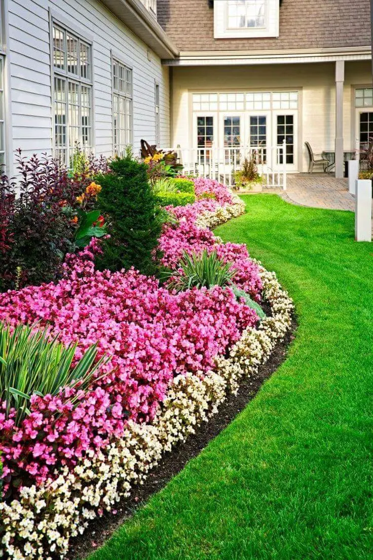 Flower bed design ideas for front yard