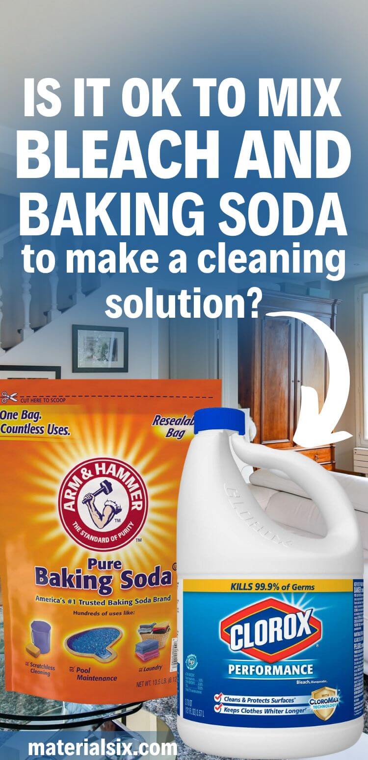 Mixing bleach and baking soda for cleaning