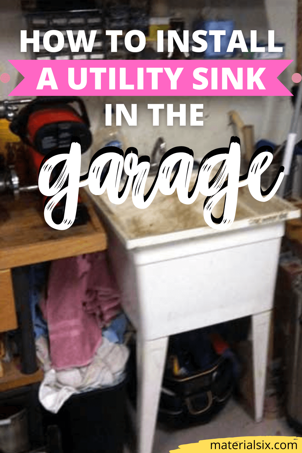 how to install a utility sink in garage