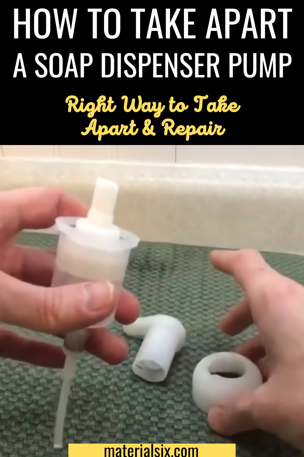 How to Take Apart a Soap Dispenser Pump (3)