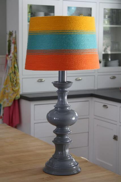 Vibrant Yarn Lamp Shade
