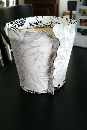 Slip Covered Lamp Shade