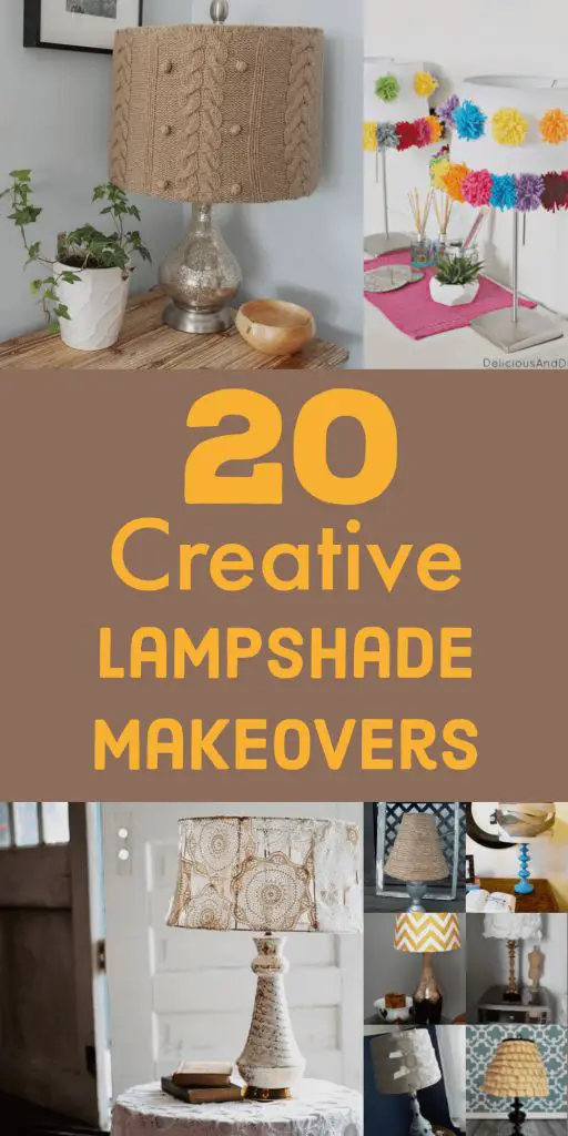 20 Simple & Creative DIY Lampshade Makeover Ideas - MaterialSix