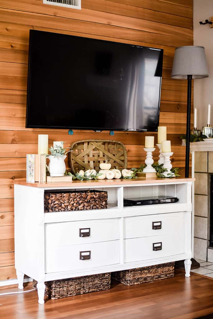 Turn a dresser into a TV stand