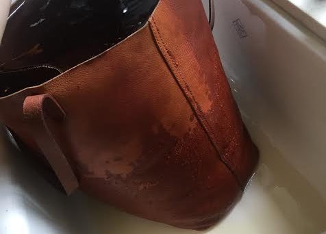 how to clean water marks on leather
