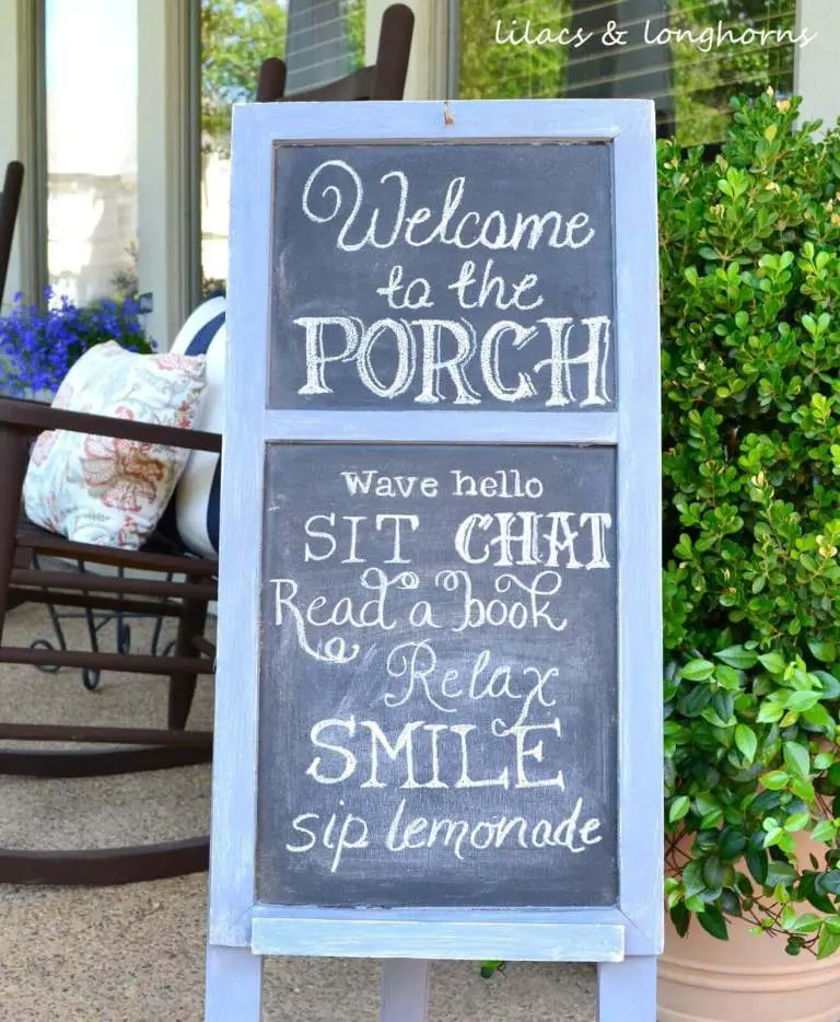  Easy Chalkboard Welcome Sign - front-porch-sign-ideas-and-DIY-projects