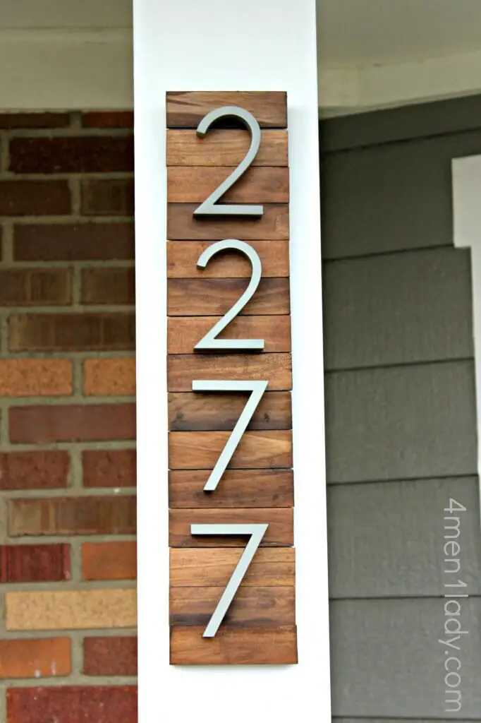 Industrial Wooden House Numbers - repurposed wood ideas