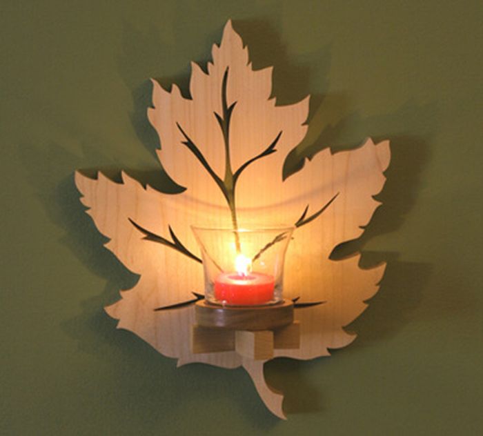 Wooden Leaf Sconces-leaf-sconce-LEAD - dremel craft ideas