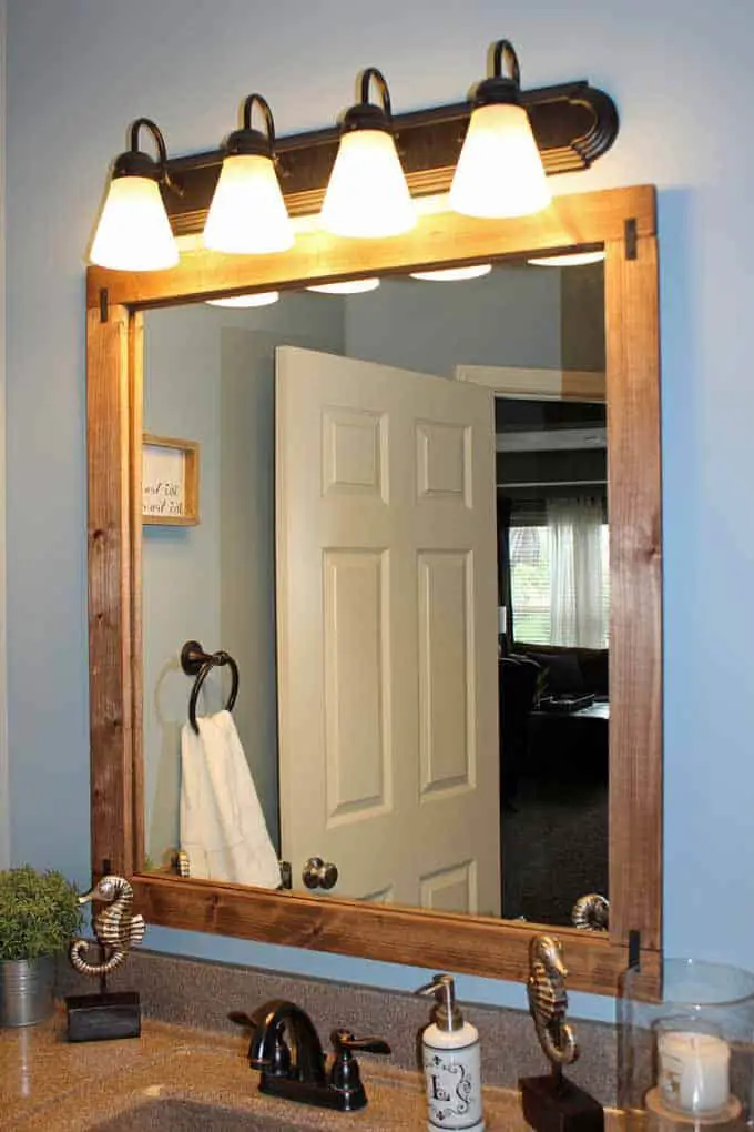 Easy DIY Bathroom Mirror Frame