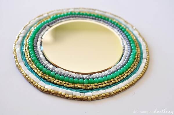 Beaded Mirror Frame